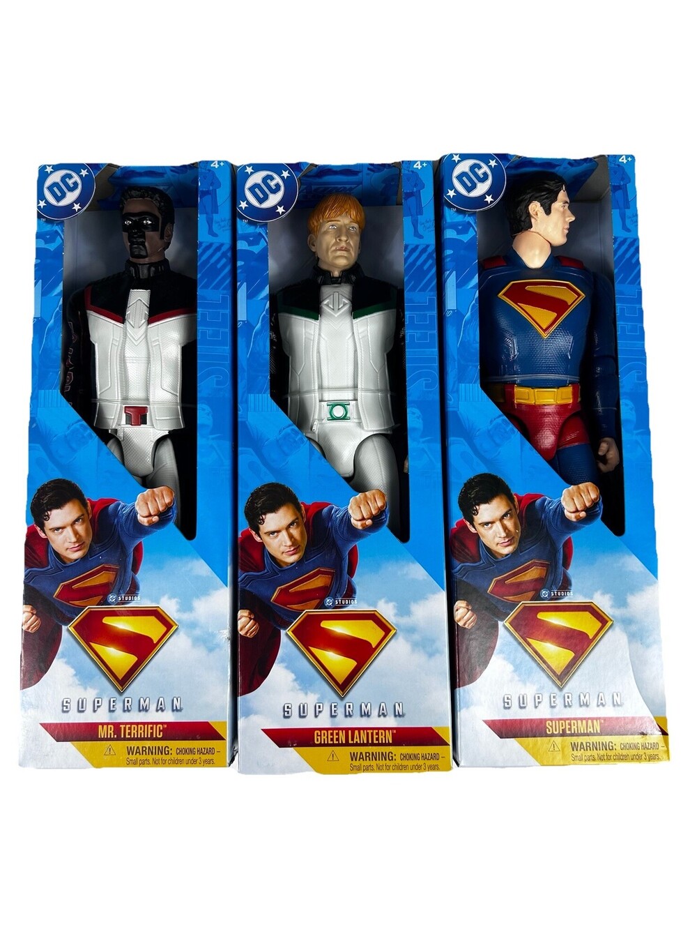 Superman Auction Figures Lot Of 3 Green Lantern Mr. Terrific Superman DC Comics